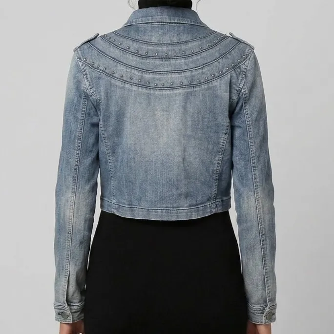 Jaqueta Jeans Feminina Y2k Curta M Bivik