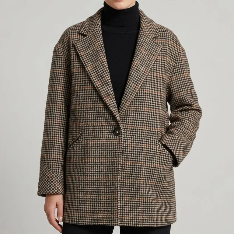 Blazer Casaco Lã Xadrex Vintage CGC 40 Yessica
