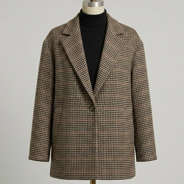 Blazer Casaco Lã Xadrex Vintage CGC 40 Yessica