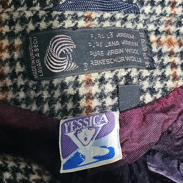 Blazer Casaco Lã Xadrex Vintage CGC 40 Yessica