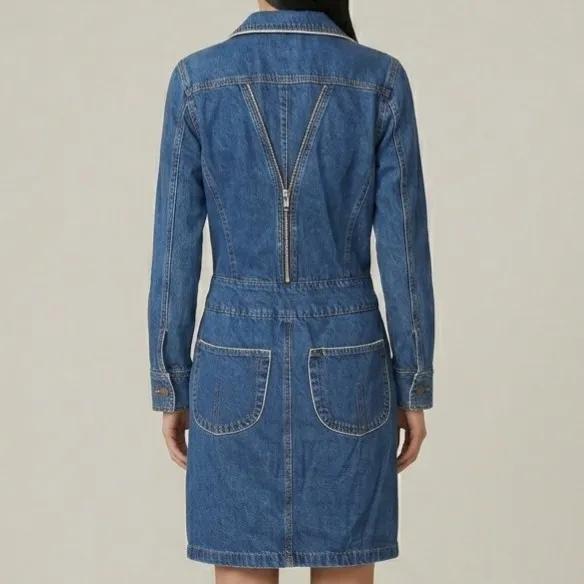Vestido Jeans Manga Longa M Cláudia Rabelo