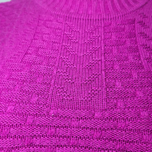 Vestido Tricôt Rosa Gola Alta M