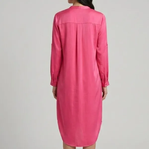Vestido Chemise Acetinado M Stazione Collection