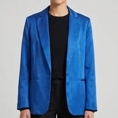 Blazer Feminino Alfaiataria Azul M/G Zara