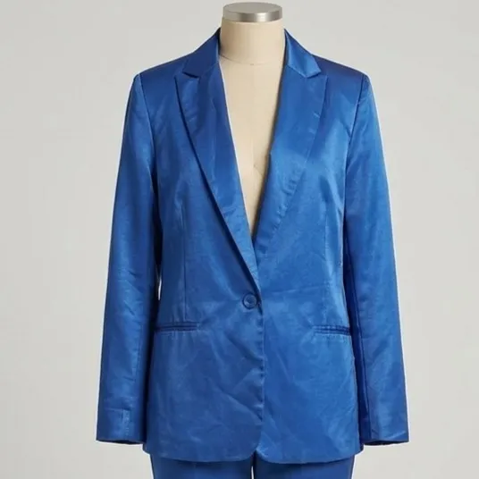 Blazer Feminino Alfaiataria Azul M/G Zara