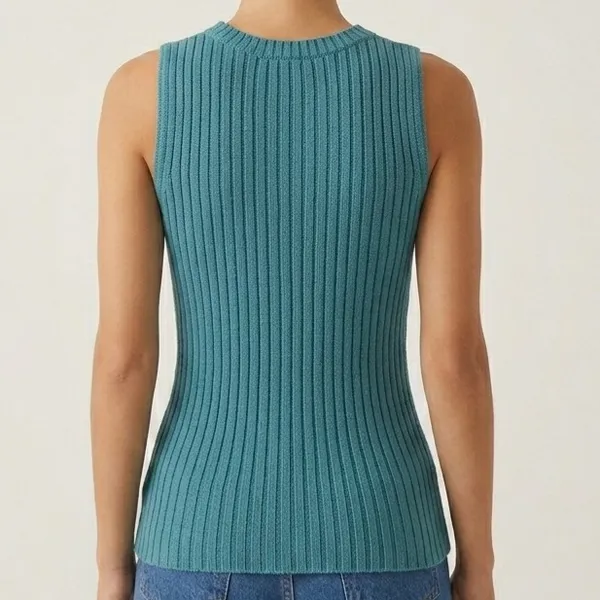 Blusa Regata Tricôt Retrô M