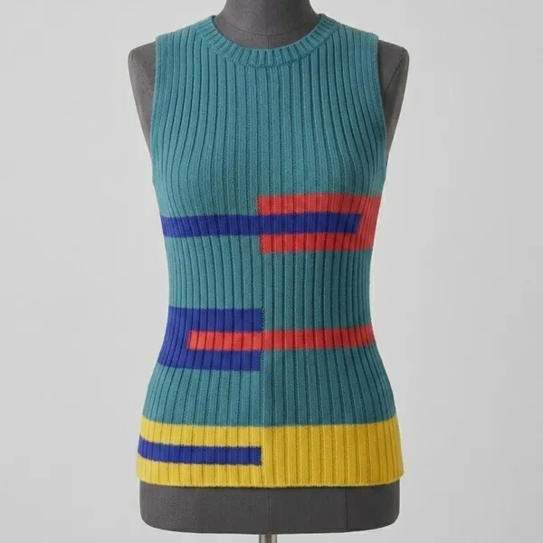 Blusa Regata Tricôt Retrô M