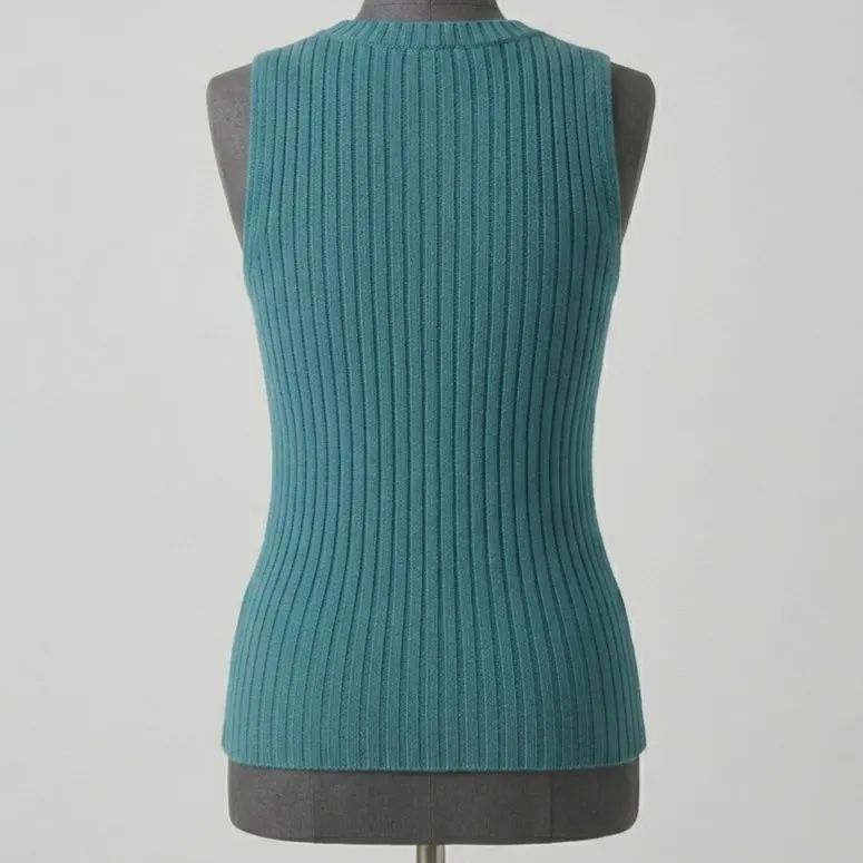 Blusa Regata Tricôt Retrô M
