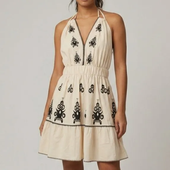 Vestido Curto Decote Boho P Shein