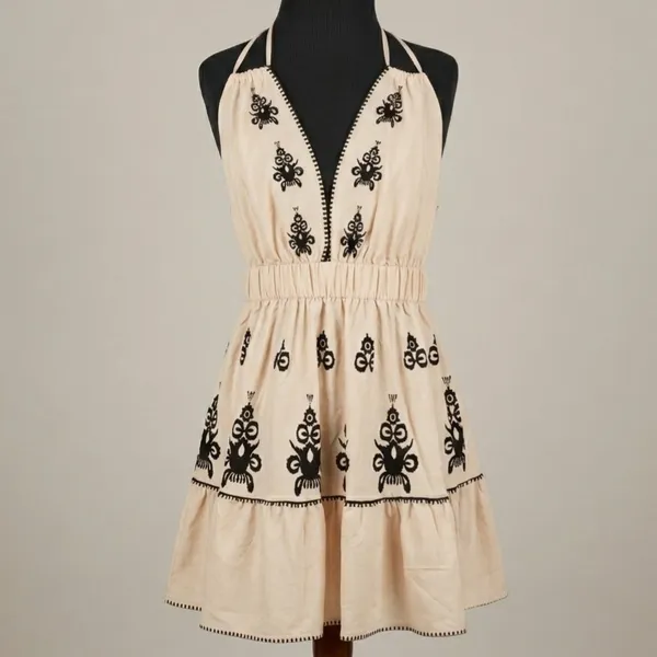 Vestido Curto Decote Boho P Shein