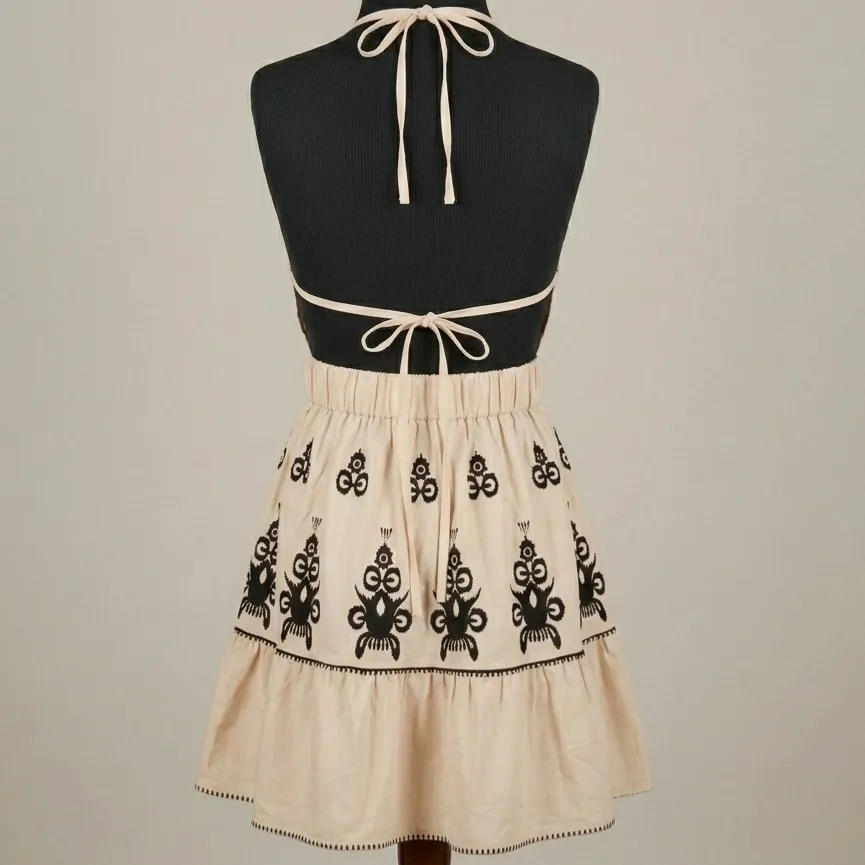 Vestido Curto Decote Boho P Shein