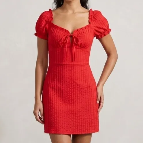 Vestido Ciganinha Romântico Vermelho M Shein