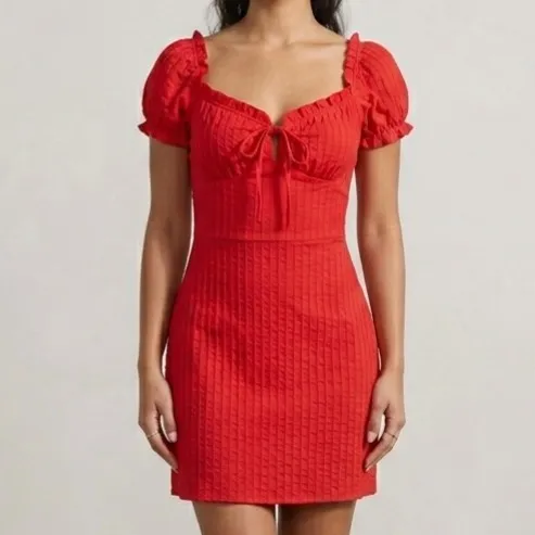 Vestido Ciganinha Romântico Vermelho M Shein