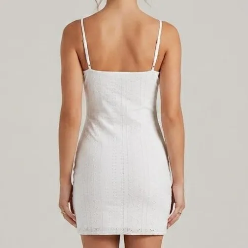Vestido Branco Laise Curto P Shein