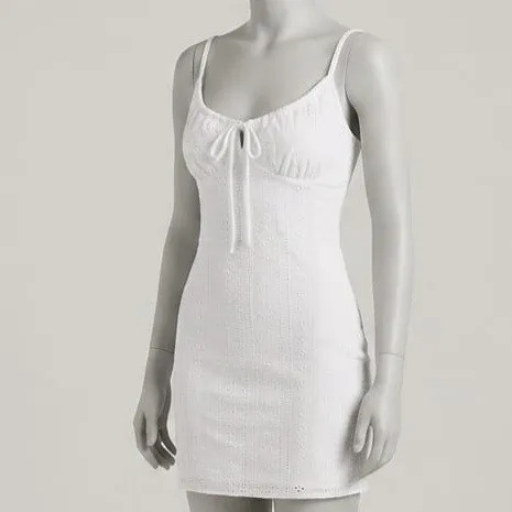 Vestido Branco Laise Curto P Shein