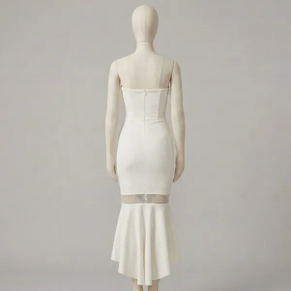 Vestido Mullet Canelado Branco M Zen
