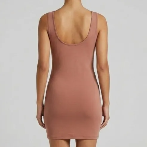 Vestido Marrom Drapeado na Barriga G Shein