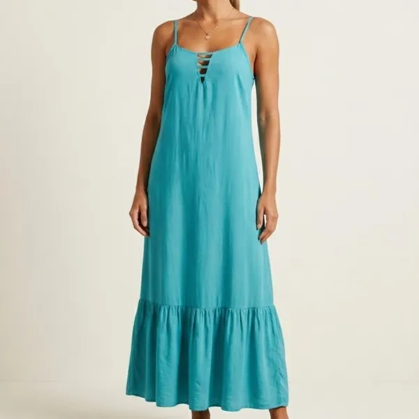 Vestido Longo Turquesa PP Amaro