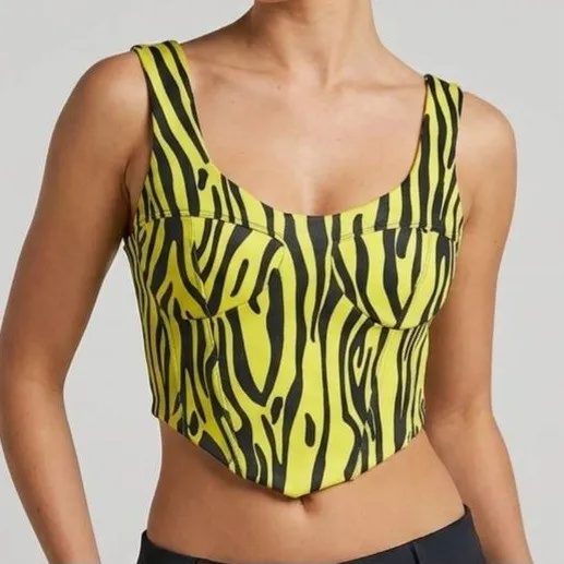 Cropped Animal Print Zebra Neon P Chocomel