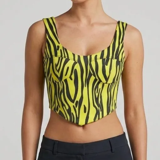 Cropped Animal Print Zebra Neon P Chocomel