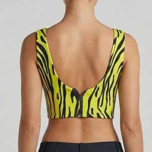 Cropped Animal Print Zebra Neon P Chocomel