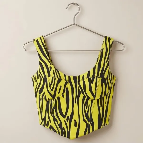 Cropped Animal Print Zebra Neon P Chocomel