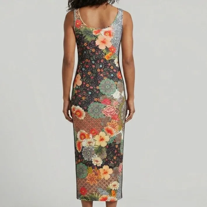 Vestido Midi Floral Adidas Farm PP