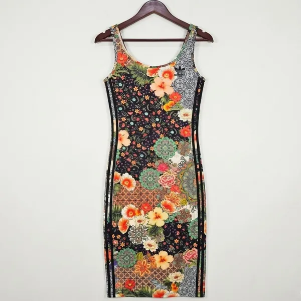Vestido Midi Floral Adidas Farm PP