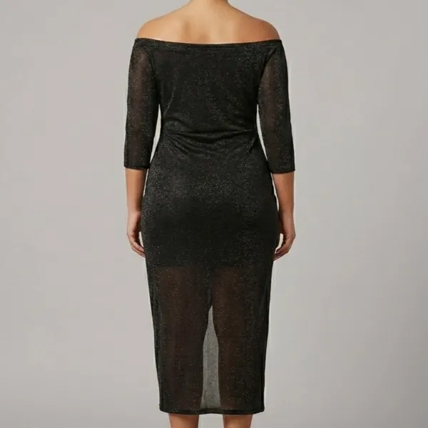 Vestido Sobreposição Transparente Preto G Shein