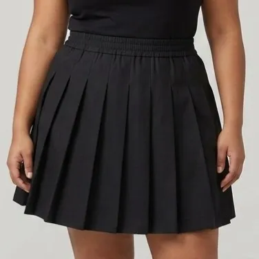 Saia Colegial Plissada Preta GG Wear Ever
