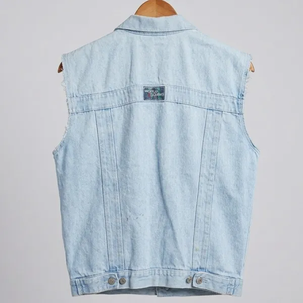 Colete Jeans Vintage Oversized Anos 90 M/G World Court