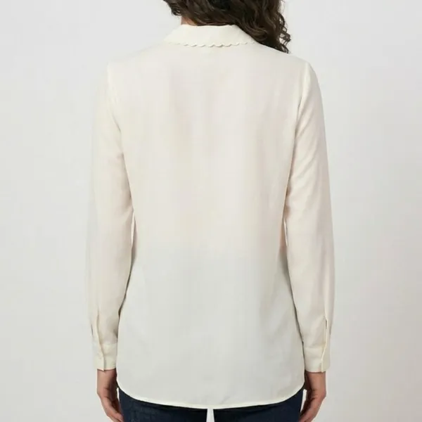 Camisa branca acetinada vintage CGC M