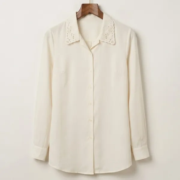 Camisa branca acetinada vintage CGC M