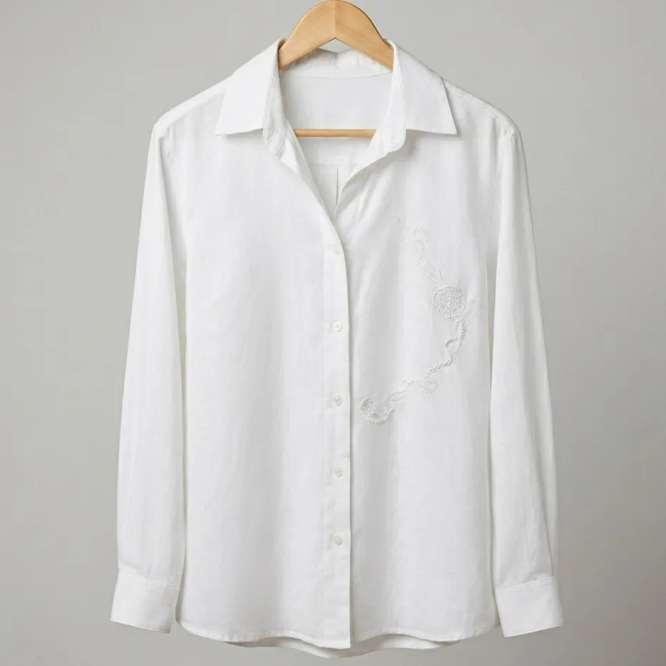 Camisa Alfaiataria Branca Bordada Edição Limitada M Stroke