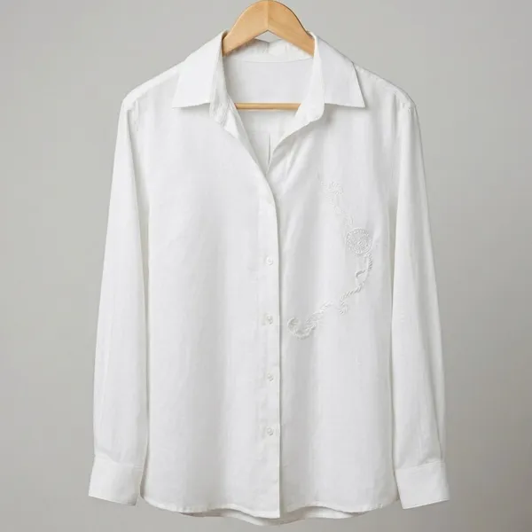 Camisa Alfaiataria Branca Bordada Edição Limitada M Stroke