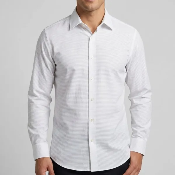 Camisa social texturizada branca g Zara man