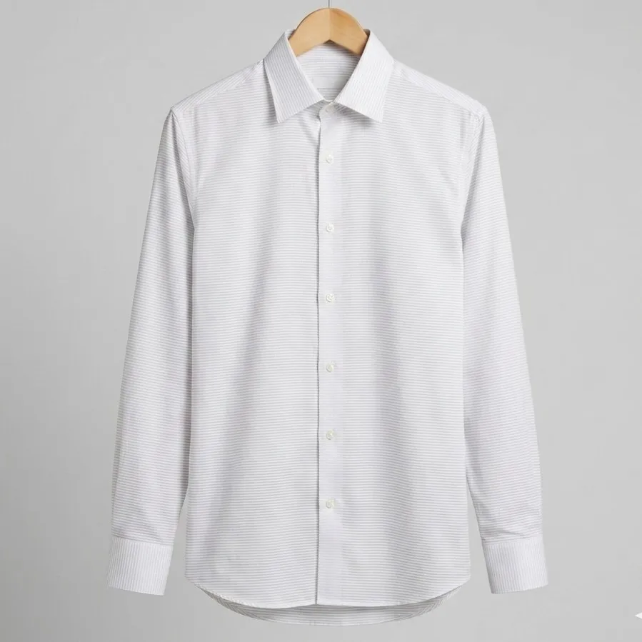 Camisa social texturizada branca g Zara man