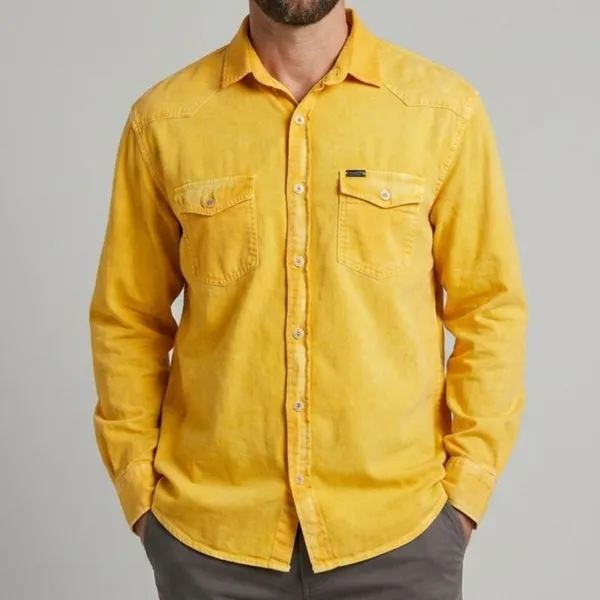 Camisa Masculina Amarela G Mr. Kitsch
