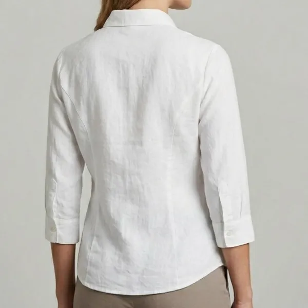 Camisa Feminina Branca Manga 3/4 44 Yessica