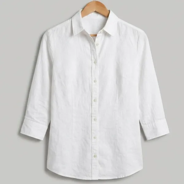 Camisa Feminina Branca Manga 3/4 44 Yessica