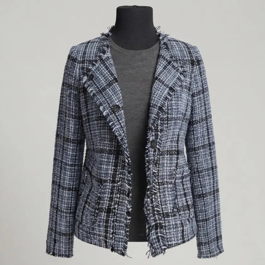 Blazer Tweed Xadrez G Miss Fashion