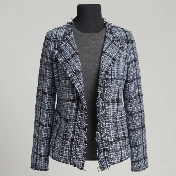 Blazer Tweed Xadrez G Miss Fashion