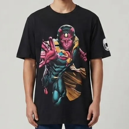 Camiseta Oficial Visão Marvel G Piticas