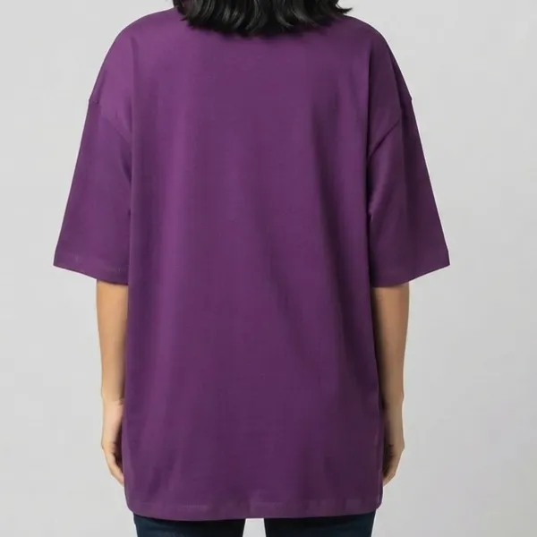 Camiseta Oversized Brasil Bordada Roxa GG