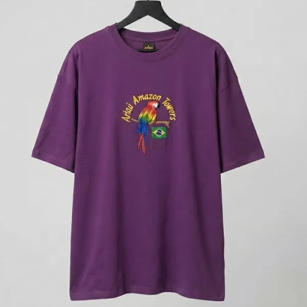 Camiseta Oversized Brasil Bordada Roxa GG