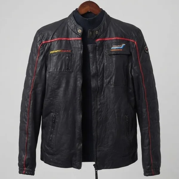 Jaqueta Couro Vintage Racing M Jack Jil