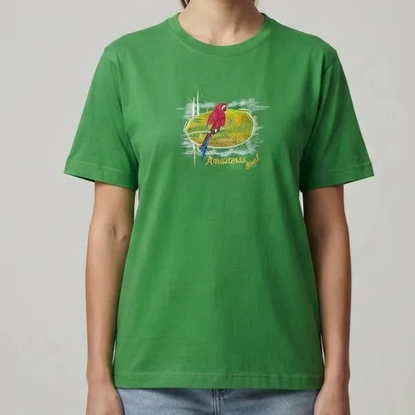 Camiseta Brasil Bordada Verde P