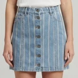 Saia Jeans Listrada Y2k 36 Marisa