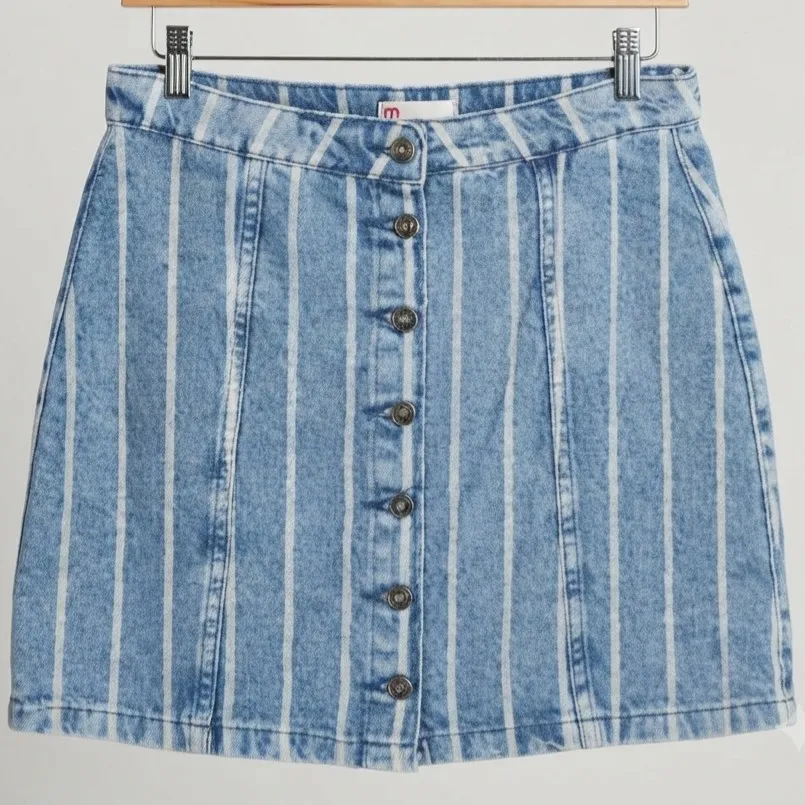 Saia Jeans Listrada Y2k 36 Marisa