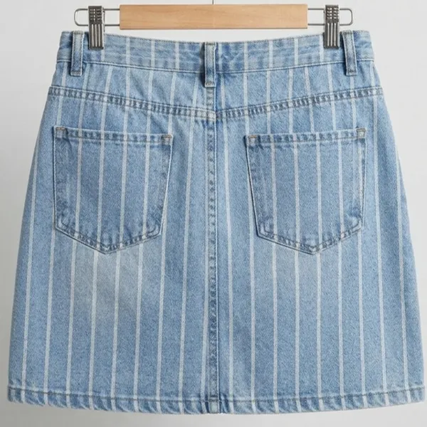 Saia Jeans Listrada Y2k 36 Marisa